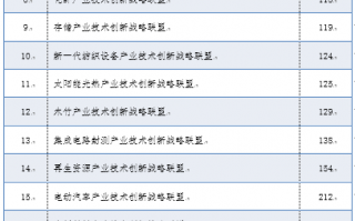 产业技术创新联盟名单，产业技术创新联盟名单公示